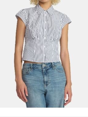 Women's "Telinvey" Purple Short Sleeve Bat Wing Blouse